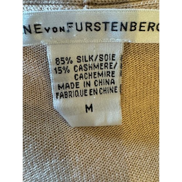 Diane Von Furstenberg Sweater Women Medium Pink‎ Silk Cashmere Voleta Cardigan - Picture 11 of 13